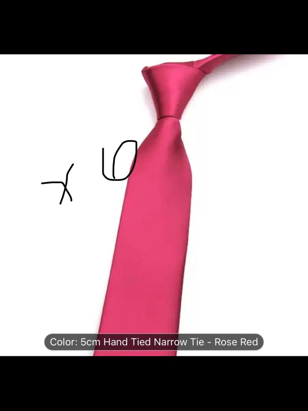Rose Red Narrow Men's Tie